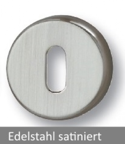 Schössmetall Buntbart-Rosette BB Chrom poliert 8 x 50 mm BB Schlüsselschild 