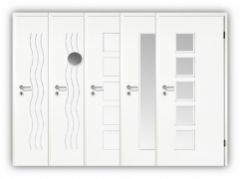 Türen mit Glas oder Rillenfräsungen: das Modell Satura überzeugt durch ein Vielfältiges Design