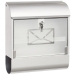 Briefkasten mit Glasfront und Zeitungsrolle - 384x467x100 mm - Stahlblech verzinkt