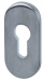 Ovale Schutzrosette Nr. 6480 in Edelstahl satiniert - für Außenseite oder Innenseite