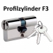 Profilzylinder Modell: F3 verschiedenschließend mit 3 Schlüssel