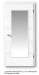 Weißlack Innentür Lombardo 2810-3 mit Lichtausschnitt LÖ 20 - durchgehende Rillenfräsung