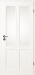 Weißlack Massivholz-Stiltür Britt mit Lichtausschnitt 2G