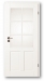 Weißlack Massivholz-Stiltür Britt mit Lichtausschnitt 6G / 9G